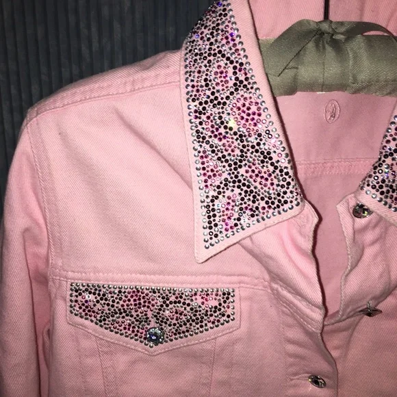 Christine Alexander Swarovski Crystal Pink Denim (Available in Black also) - Picture 5 of 11